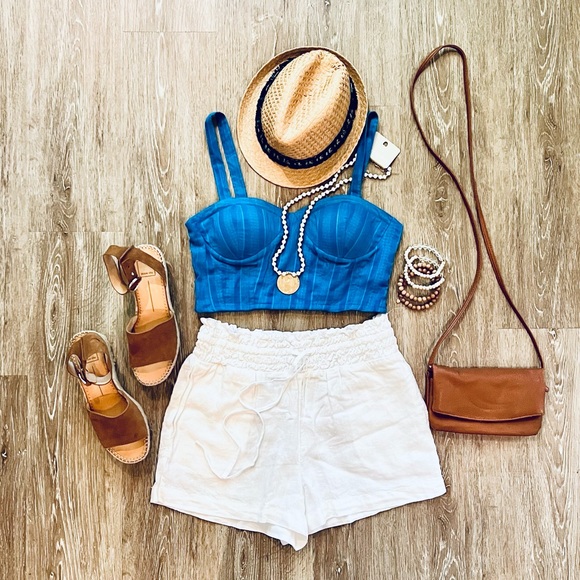 cloth & stone Pants - Cloth & Stone NWOT white linen shorts size large